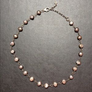 Retired Silpada Gray Freshwater Pearl Necklace